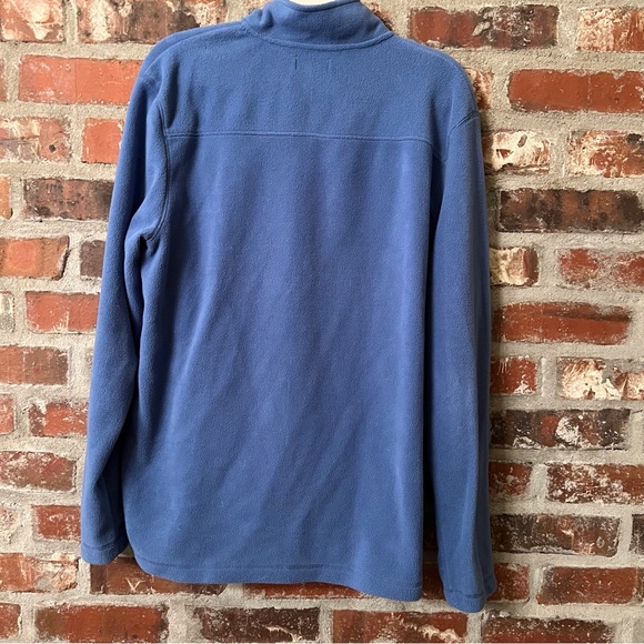 Croft & Barrow Blue Fleece 1/4 Zip Pullover - Picture 3 of 4